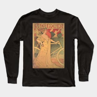 Cycles Clément - Vintage Bicycle Poster from 1900 Long Sleeve T-Shirt